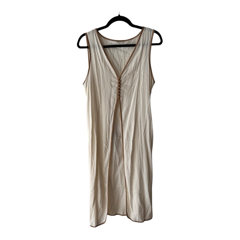 Elegant Cream Sleeveless Tunic